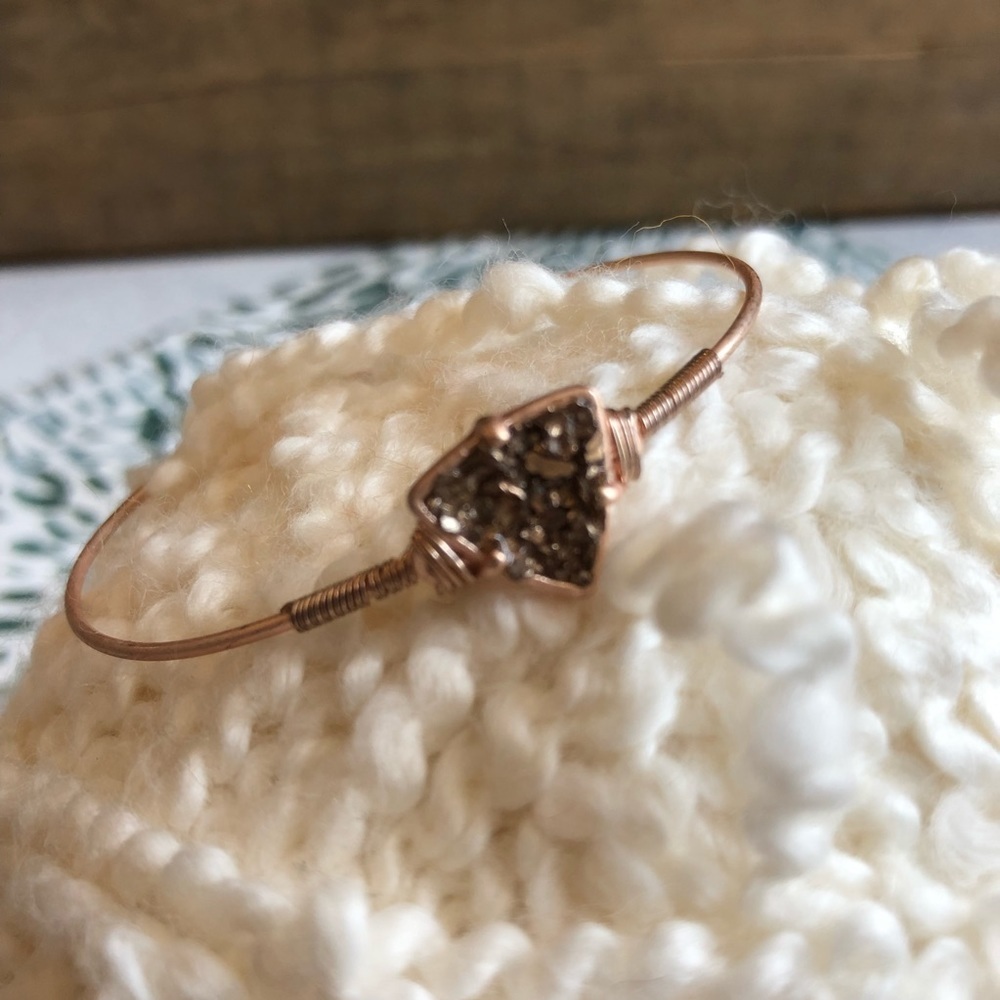 Canvas Triangle Metal Rose Gold Thin Bracelet